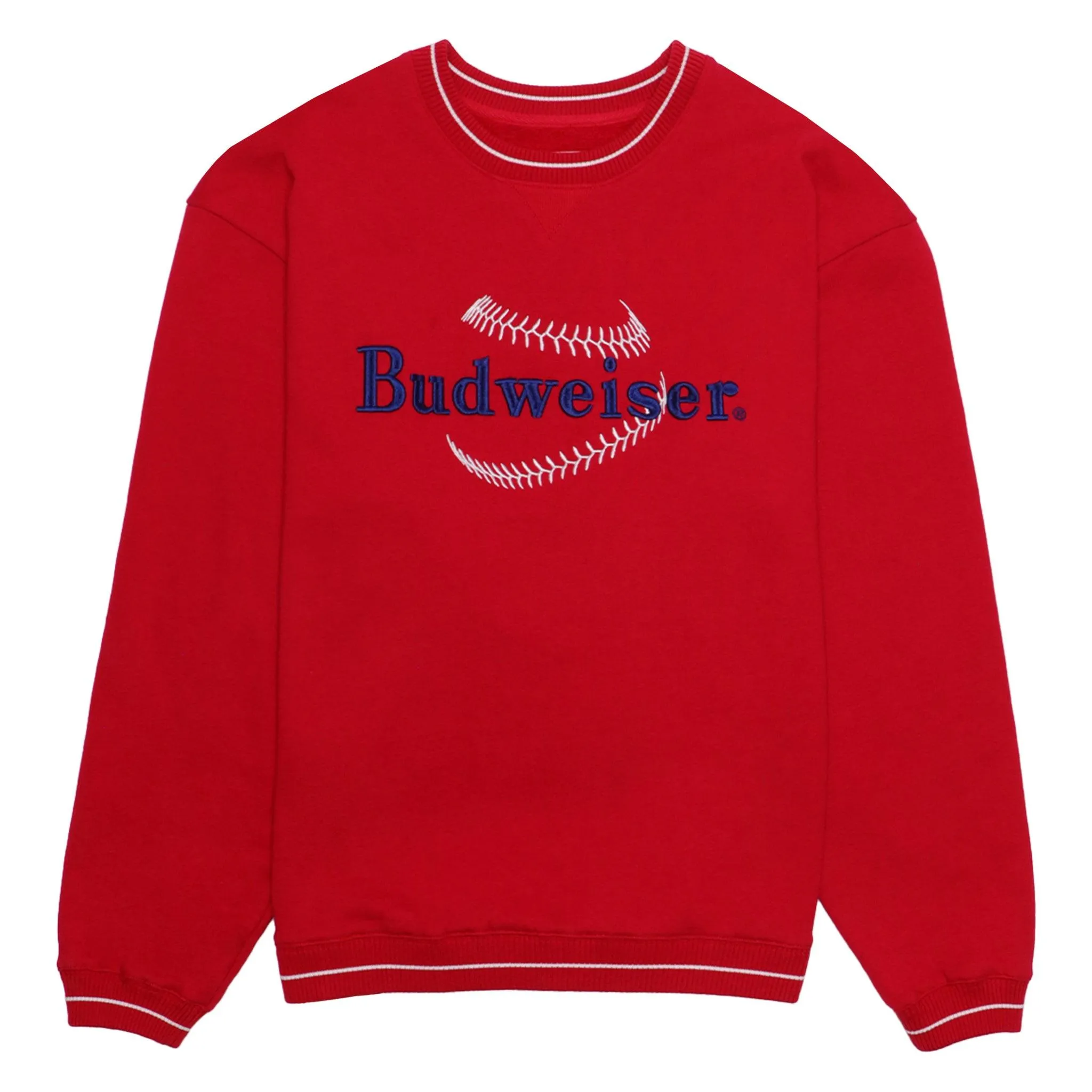 Budweiser Baseball Stitch Crewneck