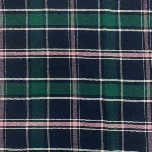 Printed Poly Cotton Pink & Green Checks