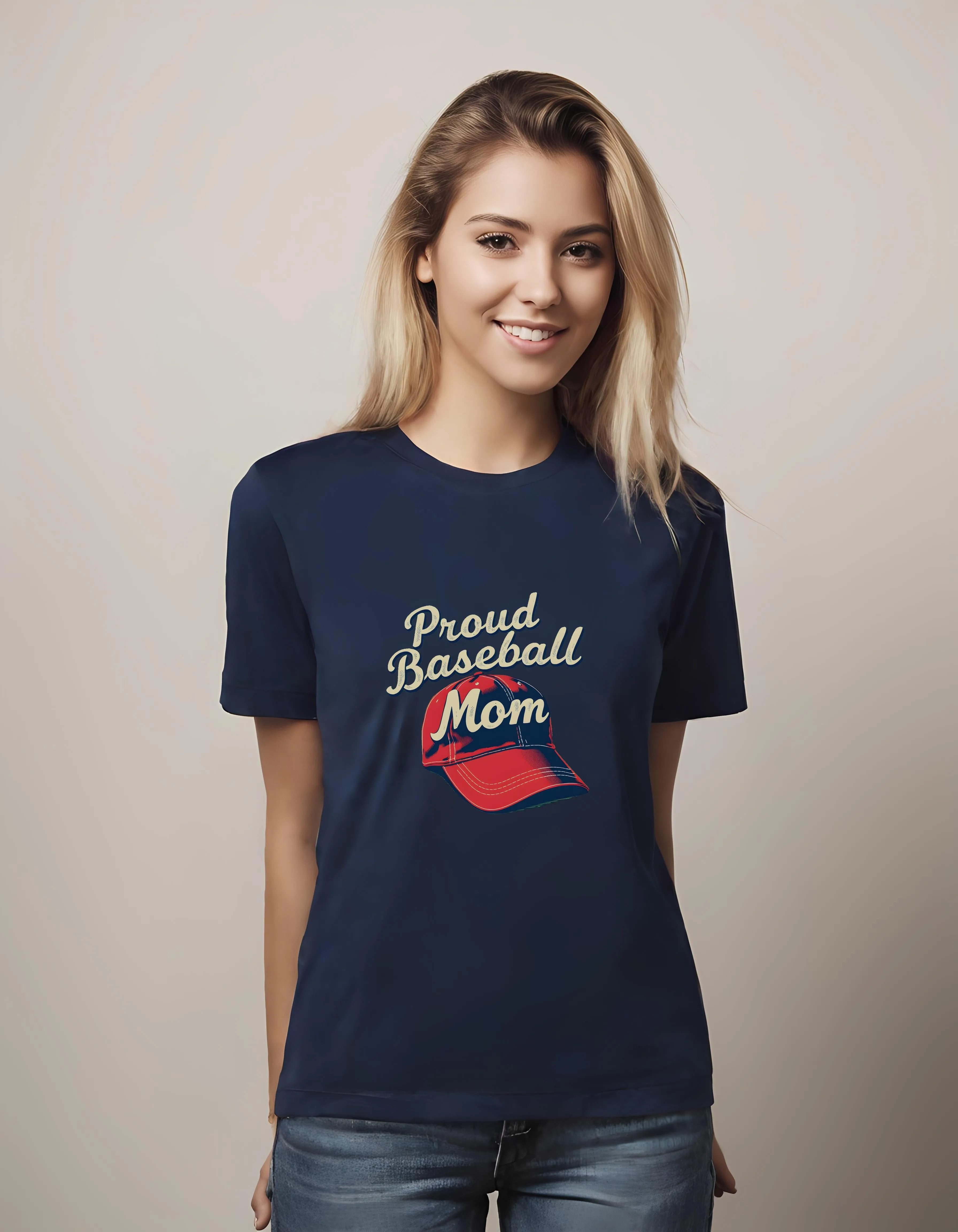 Proud Baseball Mom Retro Cap | Classic T-Shirt (Unisex)