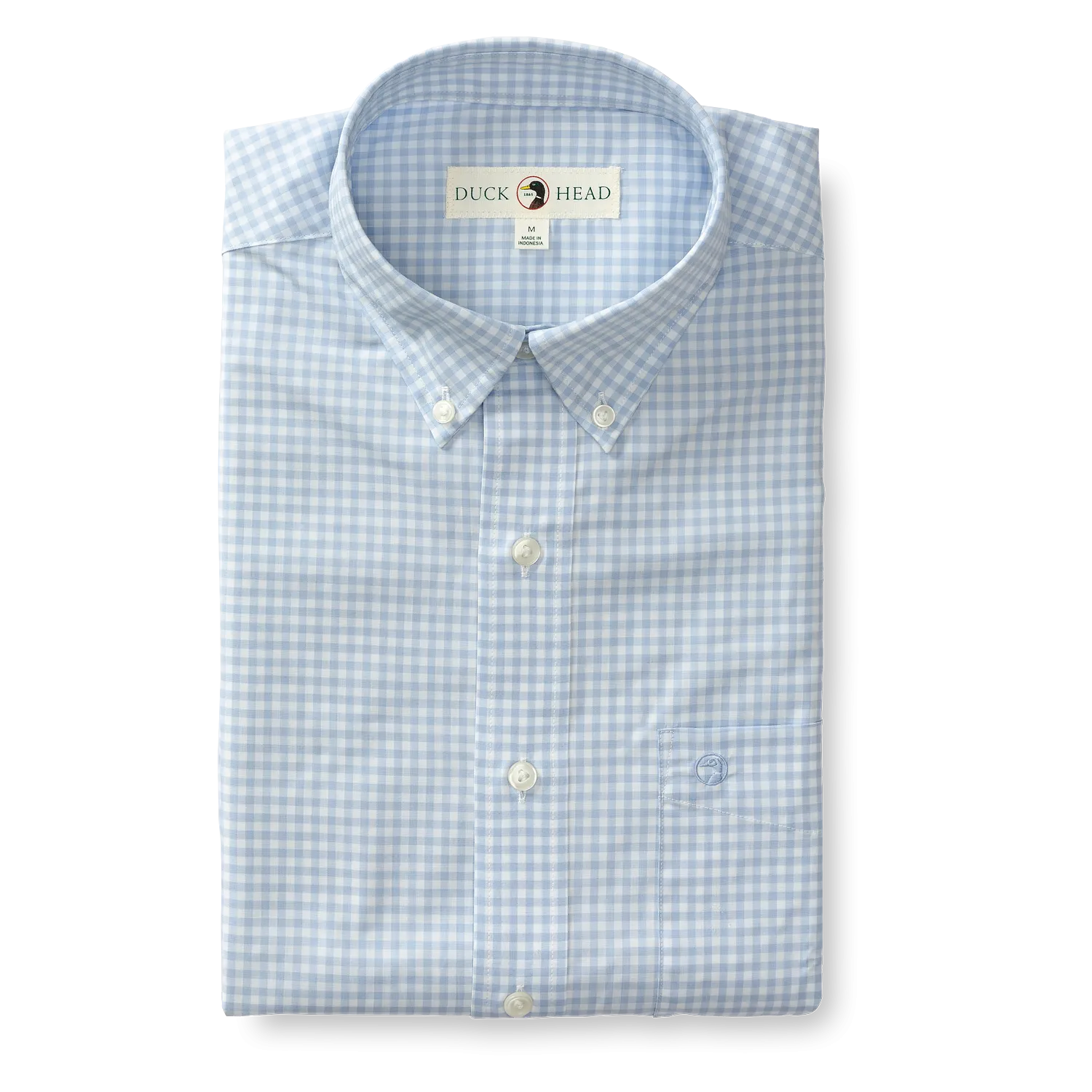 Walton Gingham Performance Poplin Sport Shirt - Zen Blue